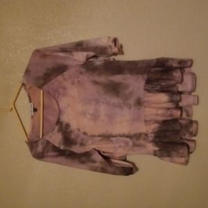 Thyme + Honey Tie Dye Peplum Top Size M